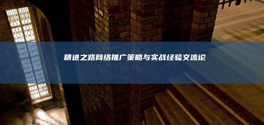 精进之路：网络推广策略与实战经验交流论坛